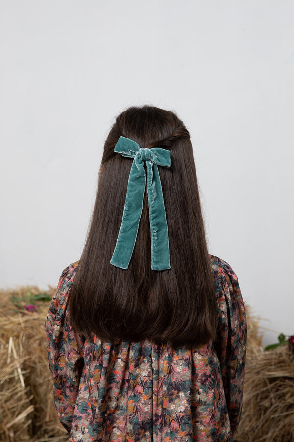 Ayla School Girl Bow - Winter Mint