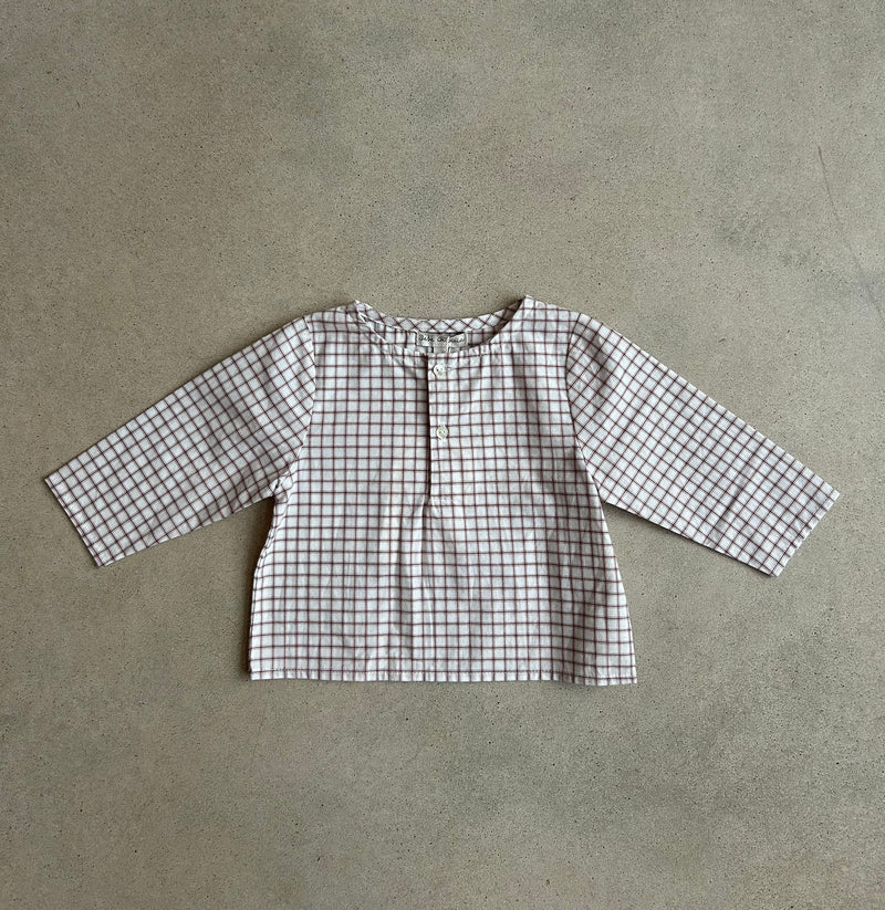 Otis Baby Shirt Pin Check 3 Months/ Sample