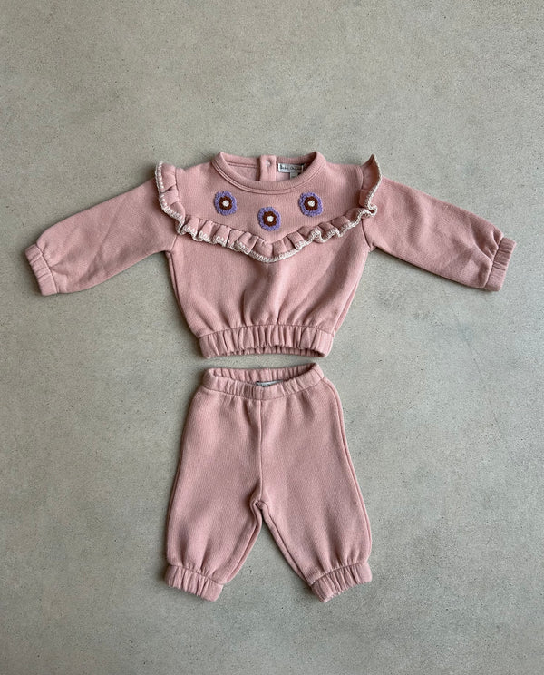 Lila Sweat Set Pink 3 Months/Sample