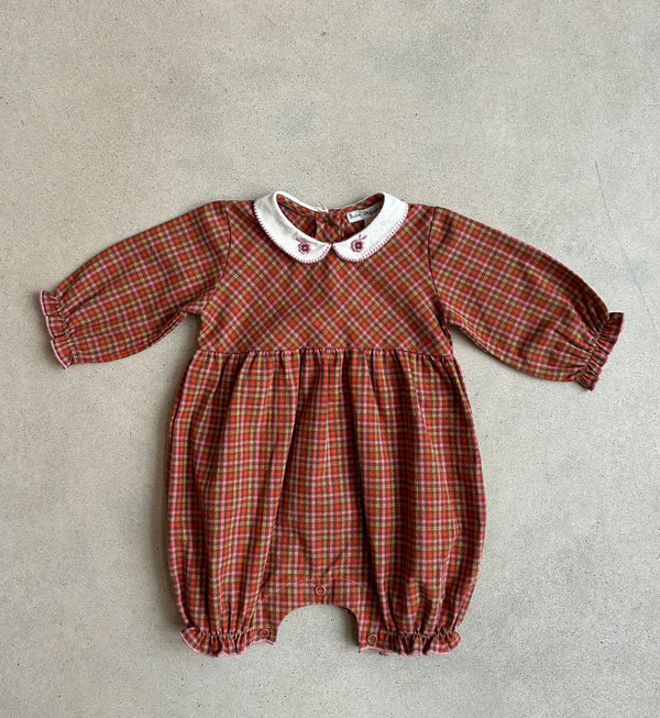 Eloise Romper Multicheck 3 Months/ Sample