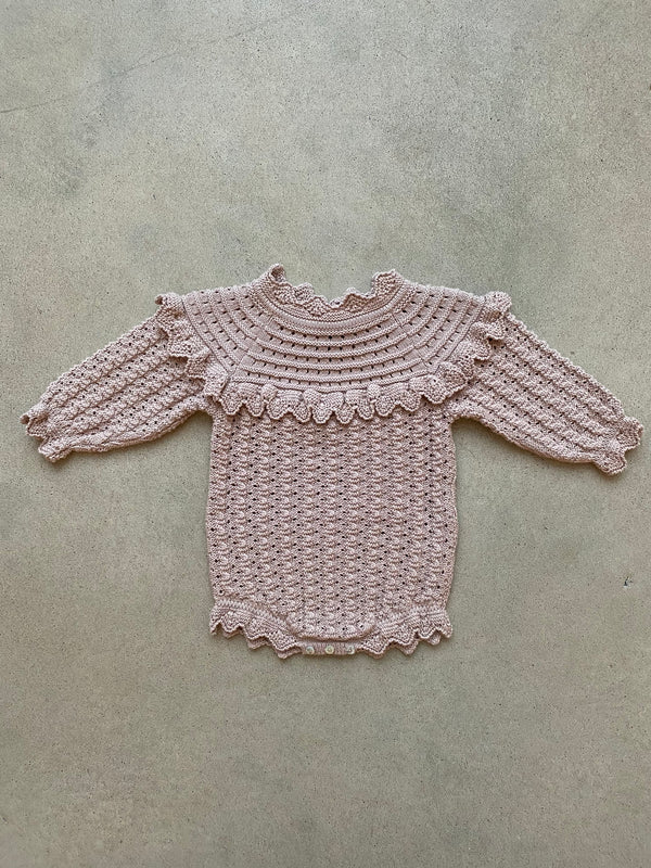 Silvia Romper Dusty Pink 3 Months/ Sample