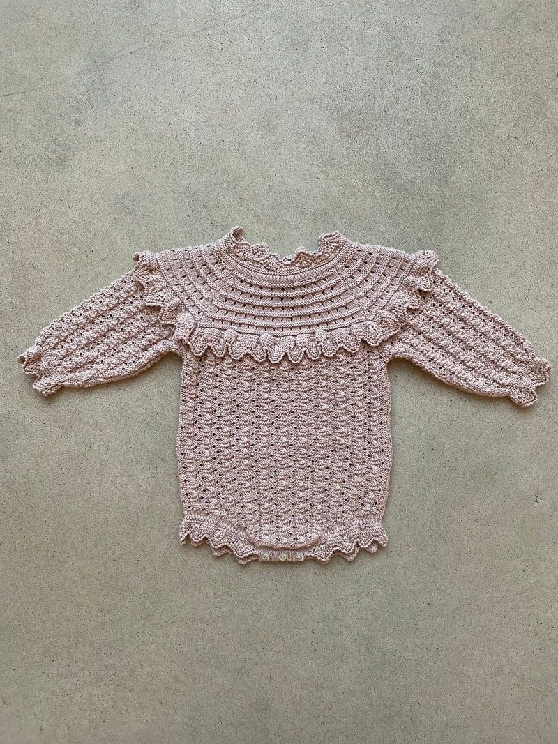 Silvia Romper Dusty Pink 3 Months/ Sample