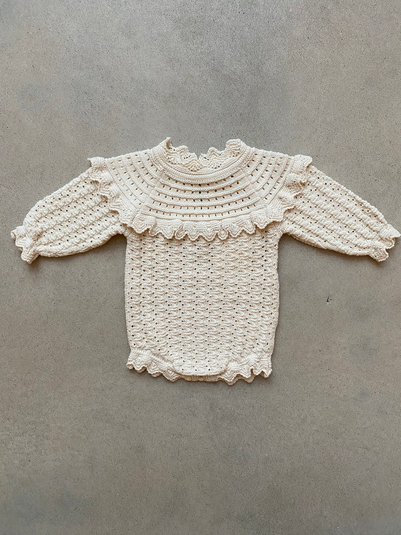 Silvia Romper Cream 3 Months/ Sample