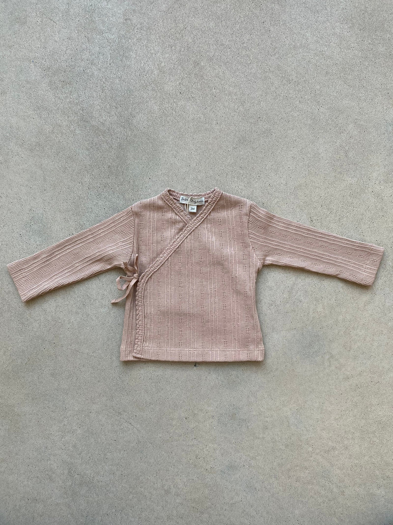 Bebe Wrap Tee Dusty Rose