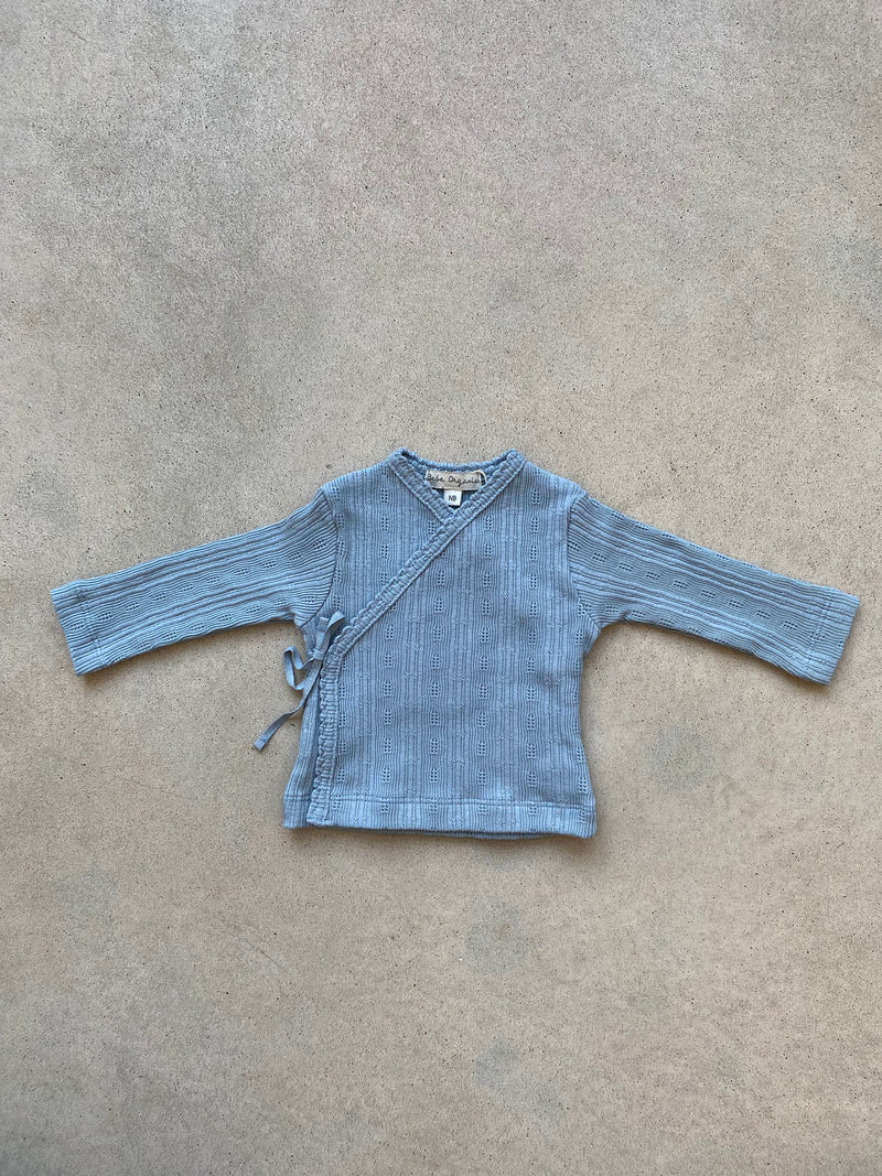 Bebe Wrap Tee Sky Blue