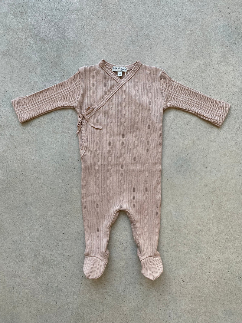 Bebe Wrap Overall Dusty Rose