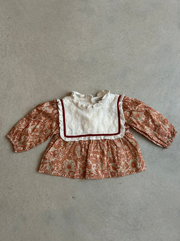 Birgit Baby Blouse Antique Florals 3 Months/ Sample