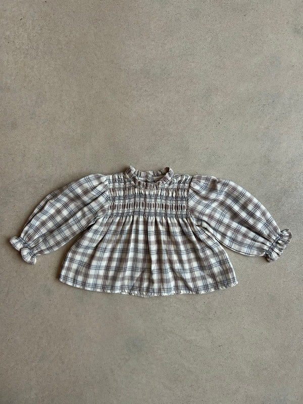 Valery Baby Blouse Nature Check 3 Months/ Sample