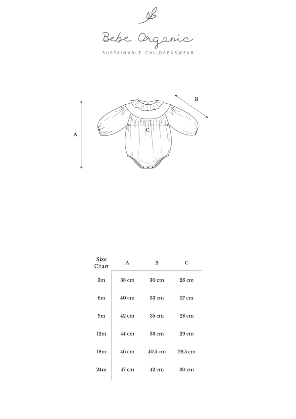 Isabella Romper Natural Embroidery